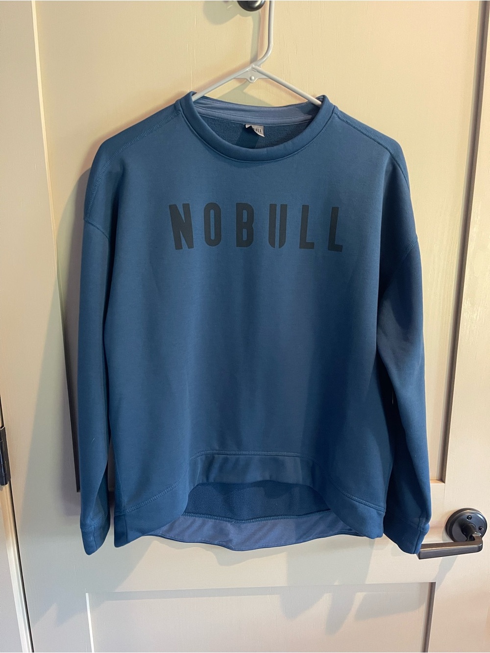 NOBULL Women’s Crewneck Sweatshirt - Slate Blue with Black Logo
